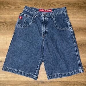 vintage boys Jnco jean shorts dragon embroidery size 18 adult 29"
